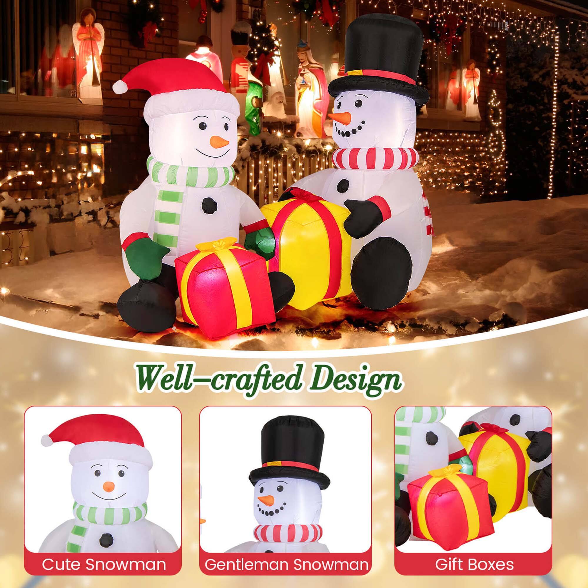 Well-crafted Design: Cute Snowman, Gentleman Snowman, Gift Boxes