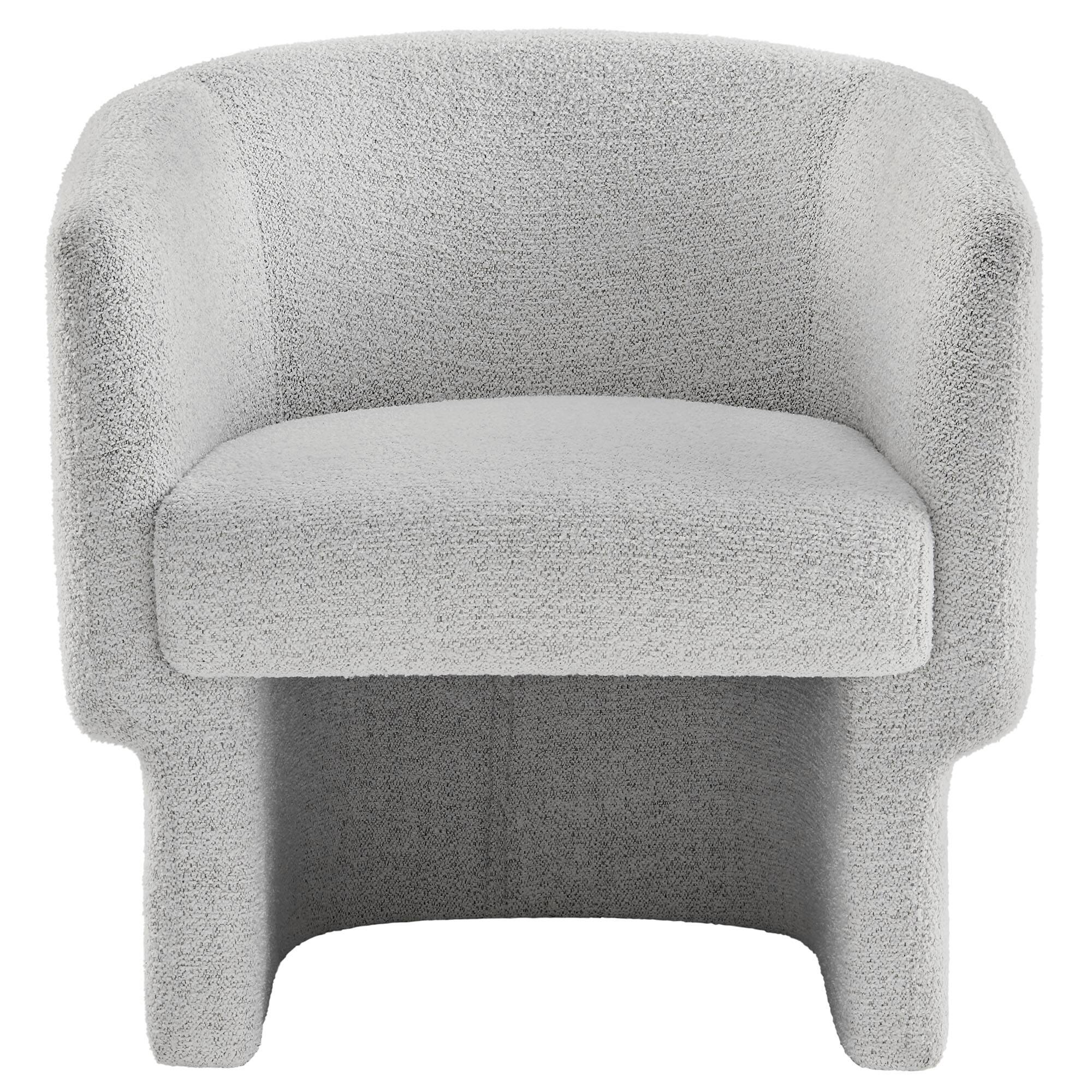 Alt View 4. Modway - Muse Boucle Fabric Barrel Accent Chair by Modway - Newsprint.