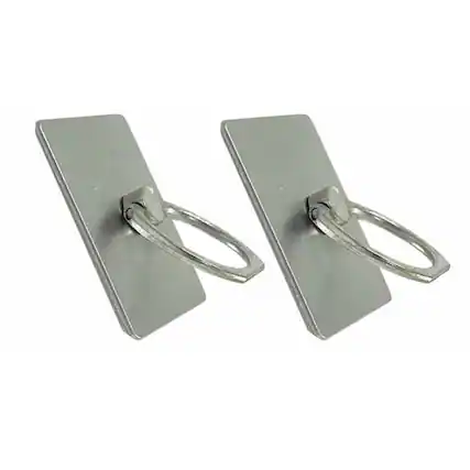 Front. Home Collection - 2 Pack Universal Cell Phone Ring Holder & Kickstand - Silver.