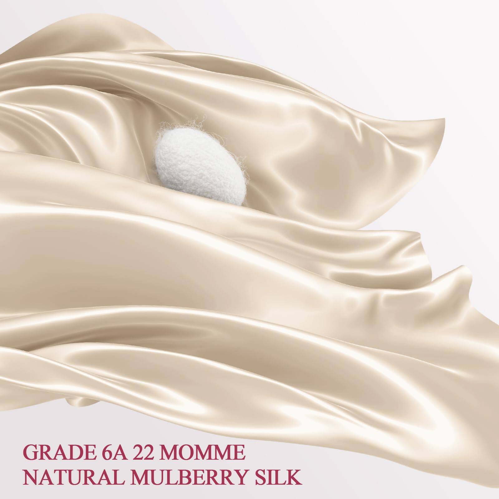 GRADE 6A 22 MOMME NATURAL MULBERRY SILK