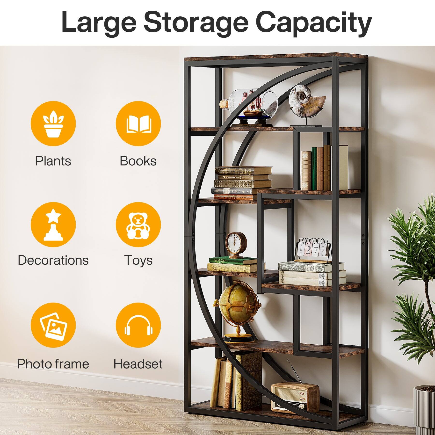 Large Storage Capacity

- Plants
- Books
- Decorations
- Toys
- Photo frame
- Headset