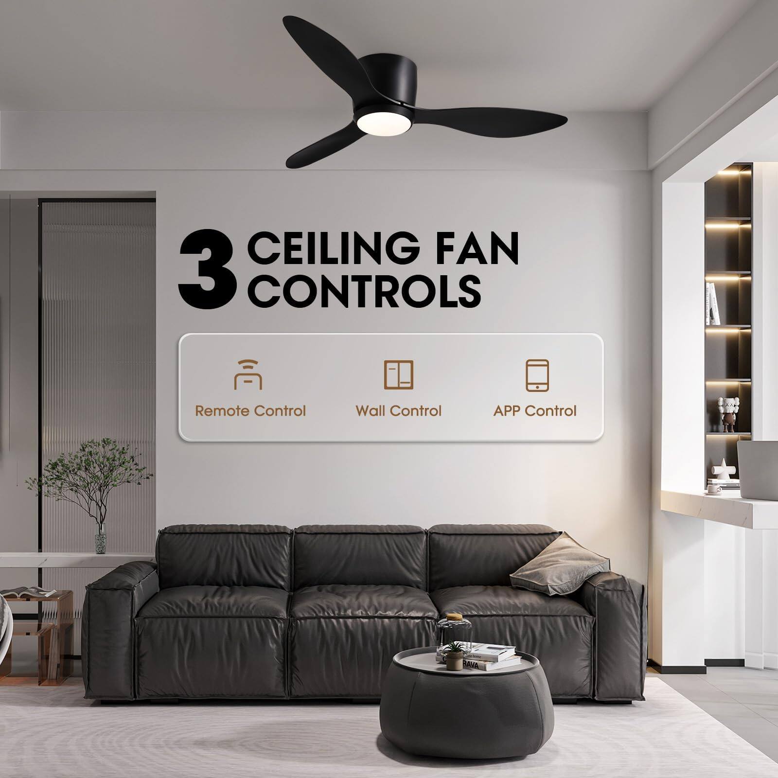 CEILING FAN 3 CONTROLS  
Remote Control  
Wall Control  
APP Control