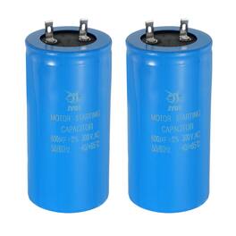 Unique Bargains - 2pcs Motor Start Capacitor, 600uf 300V CD60 Starting Running for AC/ Electric Motor - Blue