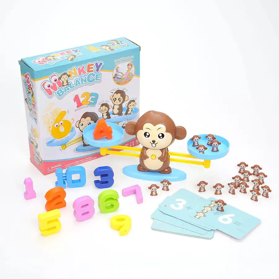 JuzToys STEM Toy Monkey Balance Math Game for Kids – Number Learning ...