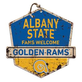 Jardine - Albany State Golden Rams Fans Welcome Sign - Blue