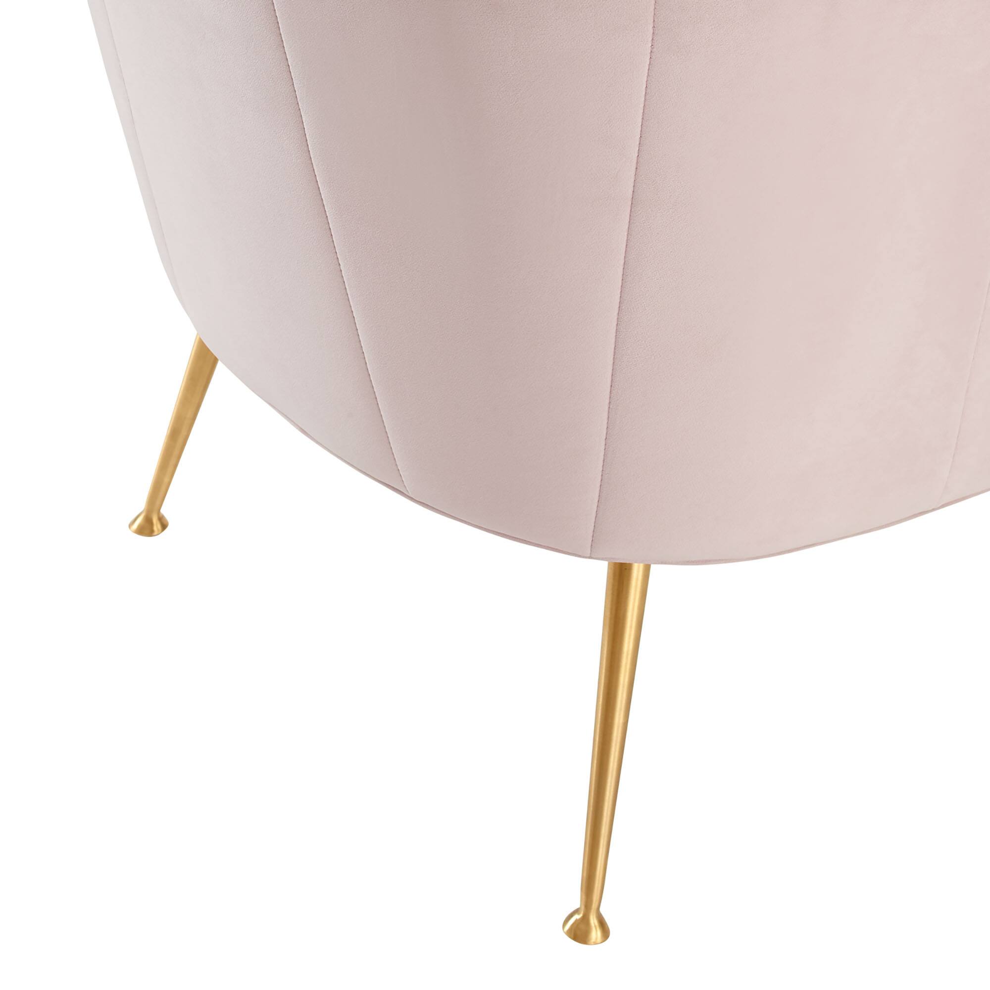 Alt View 4. Modway - Veronica Channel Tufted Performance Velvet Armchair by Modway - Pink.