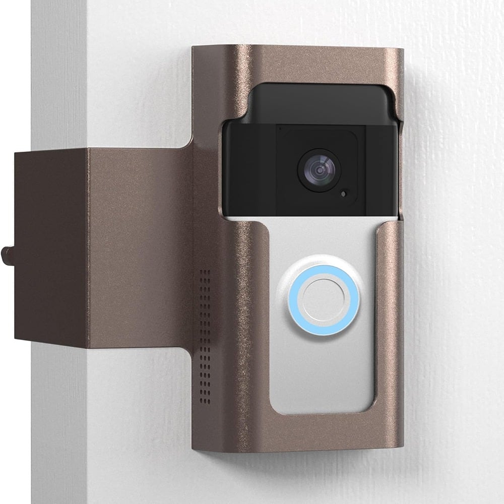 Schertz - Renter-friendly, Damage-Free, Anti-Theft Ring Doorbell Mount - Frosted Bistre