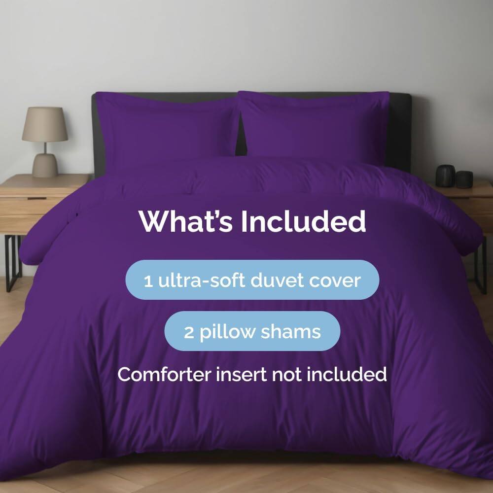 What's Included  
1 ultra-soft duvet cover  
2 pillow shams  
Comforter insert not included