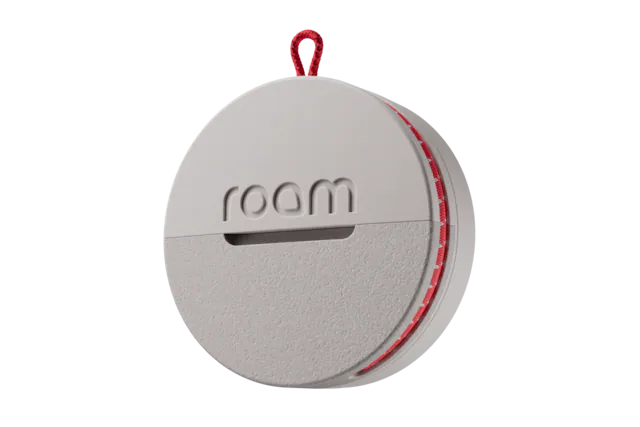 Front. Roam - Roam 3-in-1 Tracker - Bluetooth Item Locator, Keys/Luggage/Pet Gear, iOS or Android Find My, Waterproof, 1-Pack, Grey - Grey.