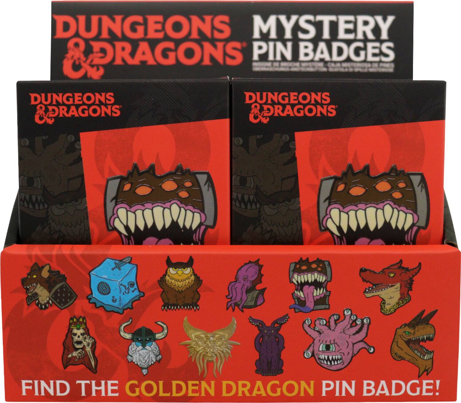 Dungeons & Dragons Mystery Pin Badges  
Find the Golden Dragon Pin Badge!