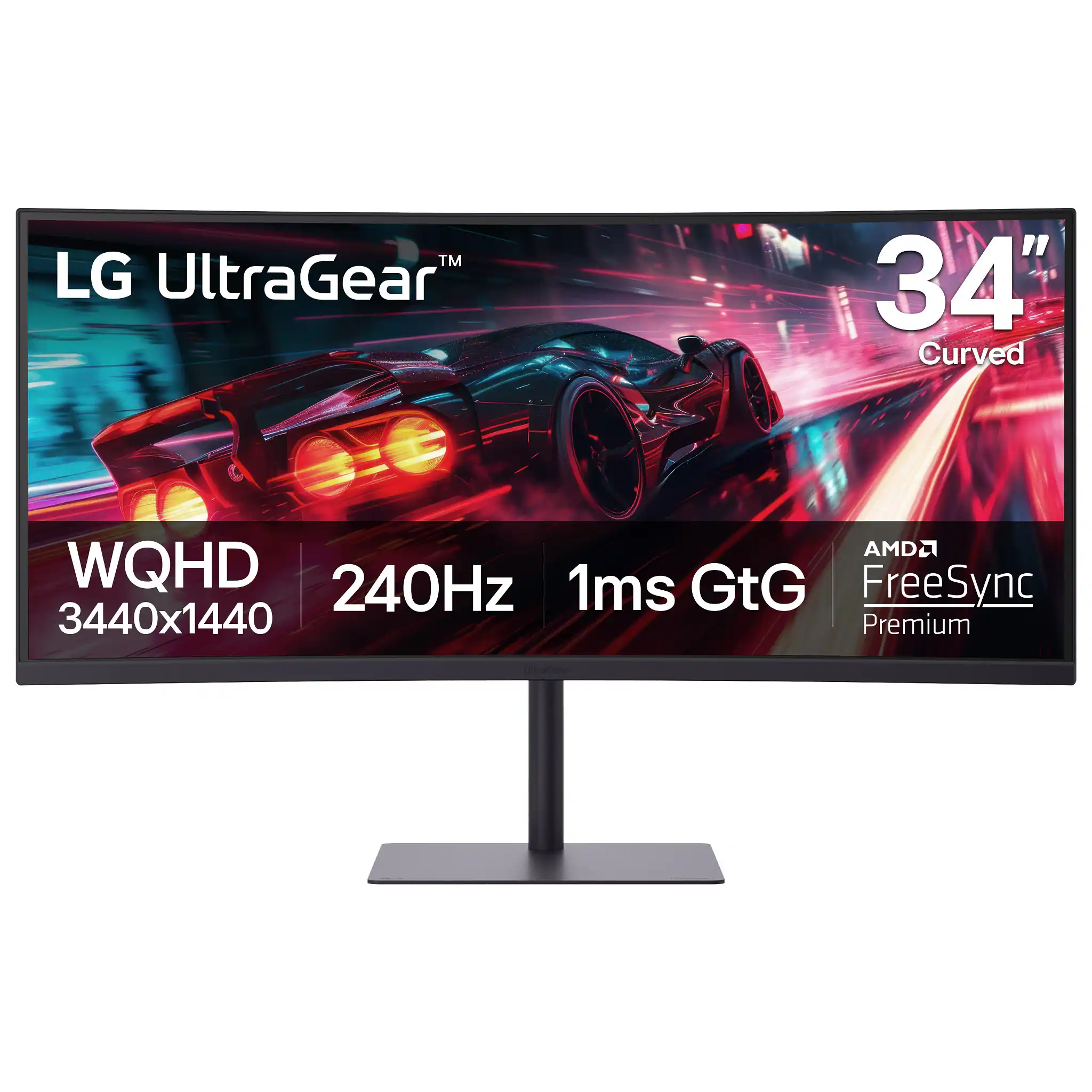 LG UltraGear™ 34" Curved WQHD 240Hz 1ms GtG FreeSync Premium  
3440x1440