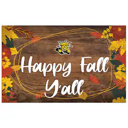Fan Creations - Wichita State Shockers 11'' x 19'' Happy Fall Y'all Sign - Brown