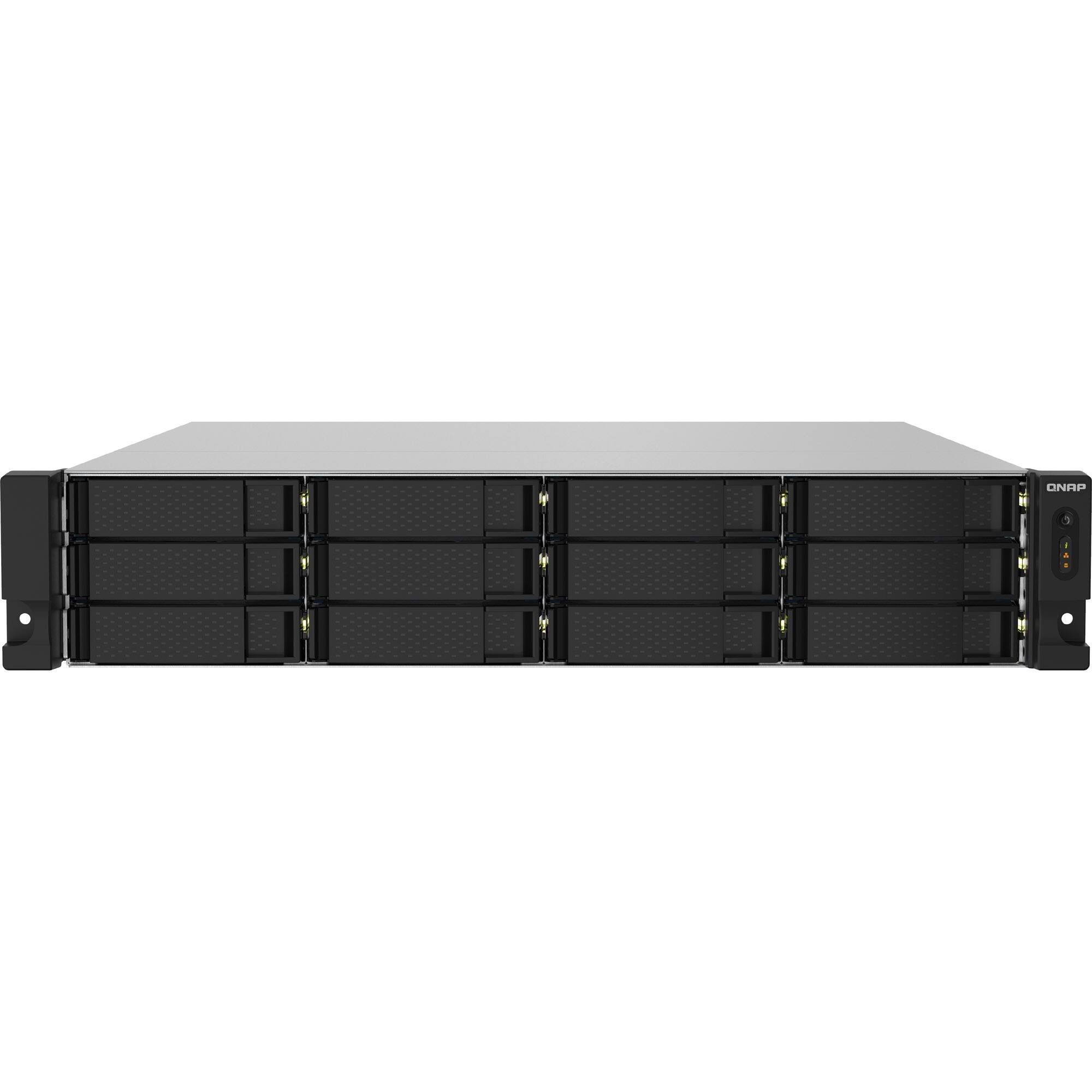 Alt View 3. QNAP - QNAP TS-1232PXU-RP-4G SAN/NAS Storage System - Alpine AL-324 Quad-core (4 Core) 1.70 GHz - 12 x HDD Supported - 0 x HDD - Black.