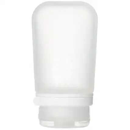 Front. Humangear - Humangear GoToob+ Soft Silicone Travel Bottle - Medium - Clear - Clear.