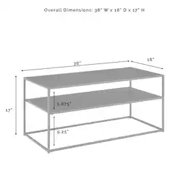 Crosley Furniture - Braxton 3-Piece Coffee Table Set - Coffee Table & 2 End Tables - Matte Black