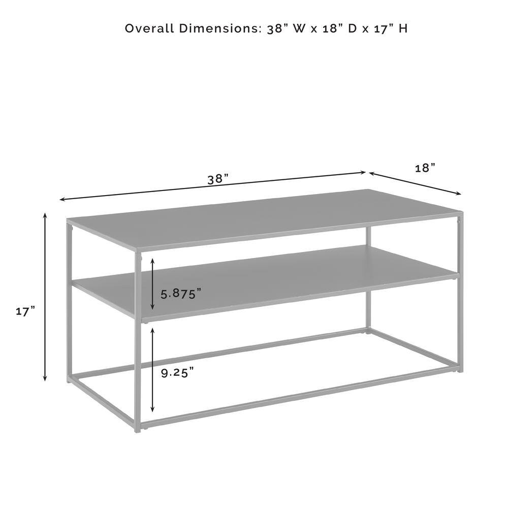 Overall Dimensions: 38" W x 18" D x 17" H  
38"  
18"  
5.875"  
9.25"