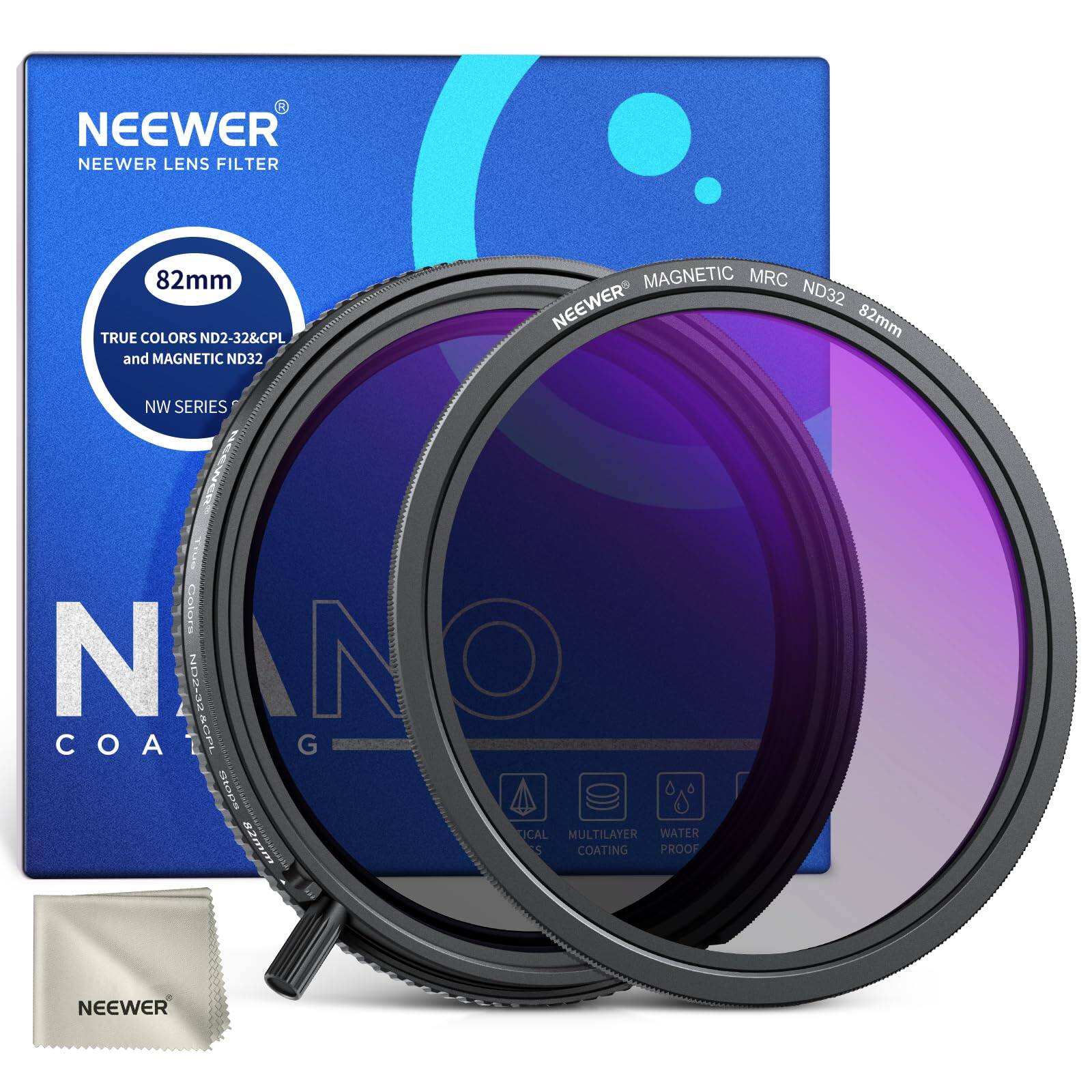 Neewer - 82mm VND2-32 + CPL + Magnetic ND32, Single Knob price history on PriceWatchPro