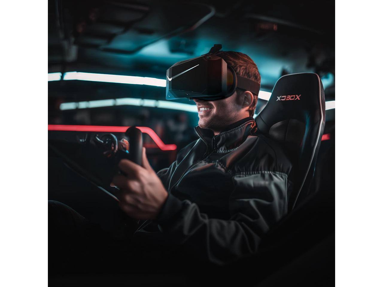 Alt View 1. Pimax - Pimax Crystal Light VR Headset - Local Dimming, Dual QLED + mini-Led, 120Hz, 5760x2880, with Controllers PVH00010174 - Black.