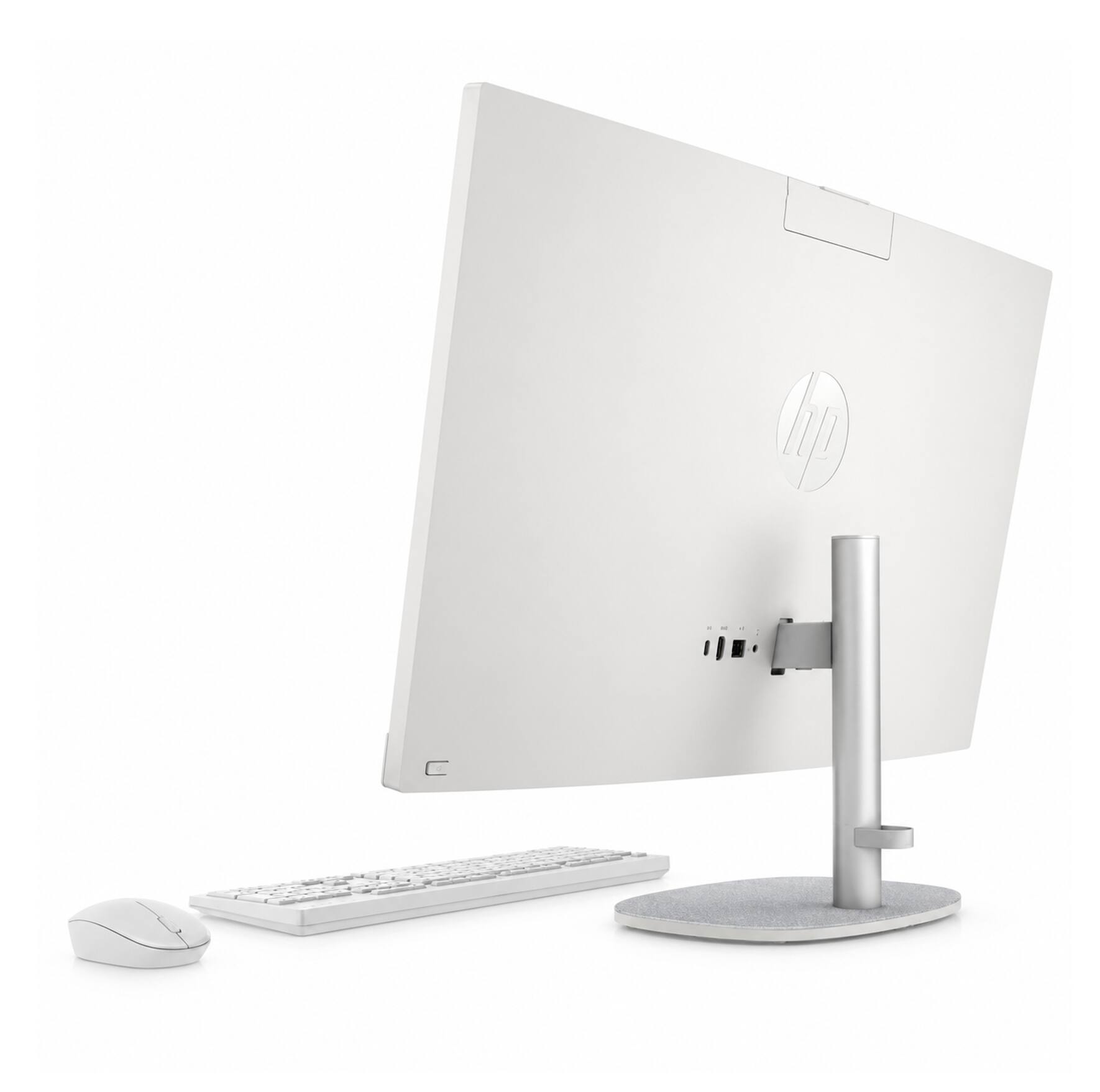 Alt View 7. HP - 27 All-in-One 27 FHD Display (Ultra 5-225U, 8GB, 512GB SSD, Intel Graphics, WiFi 6, Webcam, Win 11 Home) w/USB Hub - Shell White.