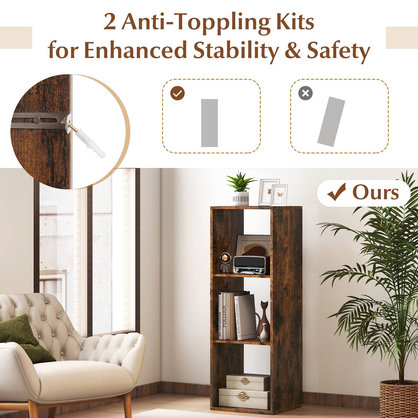 2 Anti-Toppling Kits for Enhanced Stability & Safety

Ours
