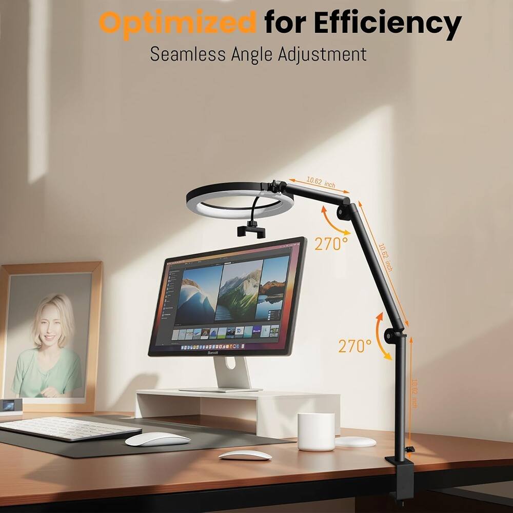 Optimized for Efficiency  
Seamless Angle Adjustment  

10.62 inch  
270°  
10.82 inch  
270°
