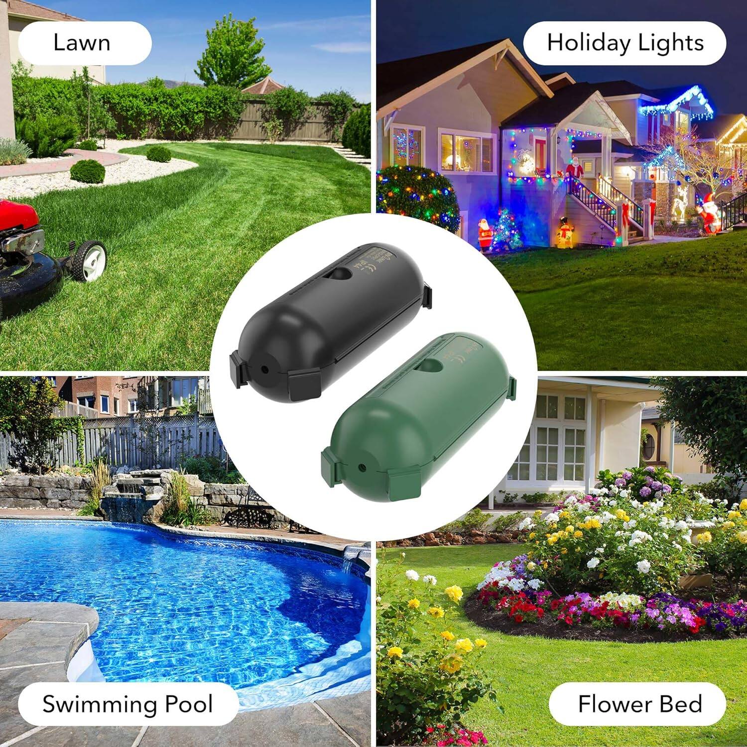 Lawn  
Holiday Lights  
Swimming Pool  
Flower Bed