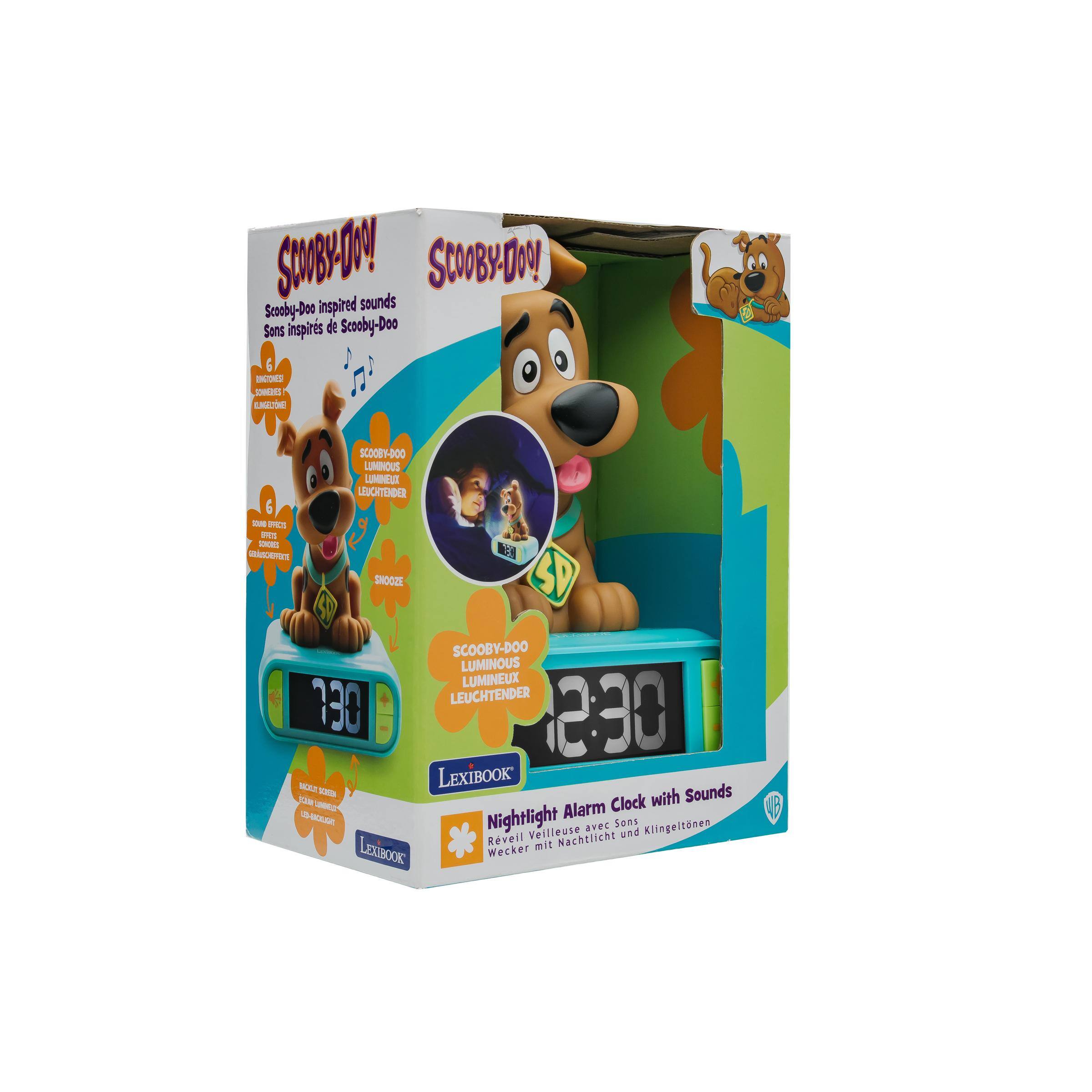 SURVON! Scoby-Doo inspired sounds SOUBUD!! Sons inspirés de Scooby-Doo

INGUIES SOMEMES LIMECTNE

SCOOBY-DOO LUMBIOUS LUMINEUX LEUCHYENDER

5000 BRCS BREETE SOCIES GRANCHOSPICE

SMOOZE

SCOOBY-DOO LUMINOUS LUMINEUX 180 LEUCHTENDER 230 BOLT LEXIBOOK cana Clock with Sounds UNIDED Alarm L2B-BACKLI Nightlight avec Sons Klingeltnen Rveil Veilleuse Nachtlicht und Wecker mit LEXIBOOK