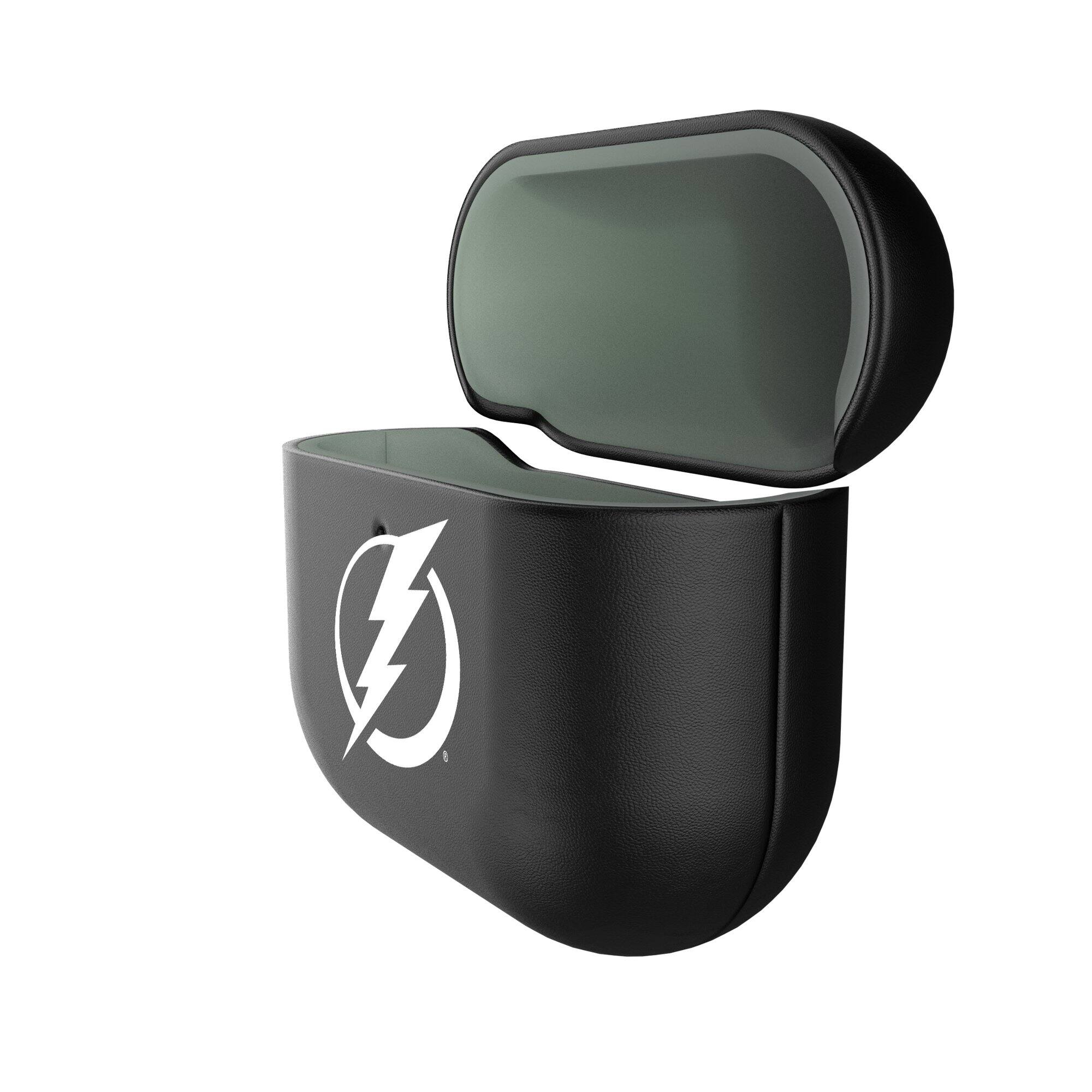 Alt View 1. Keyscaper - Tampa Bay Lightning Tampa Bay Lightning Insignia AirPods 4th Generation Case Cover - No Size - Black.
