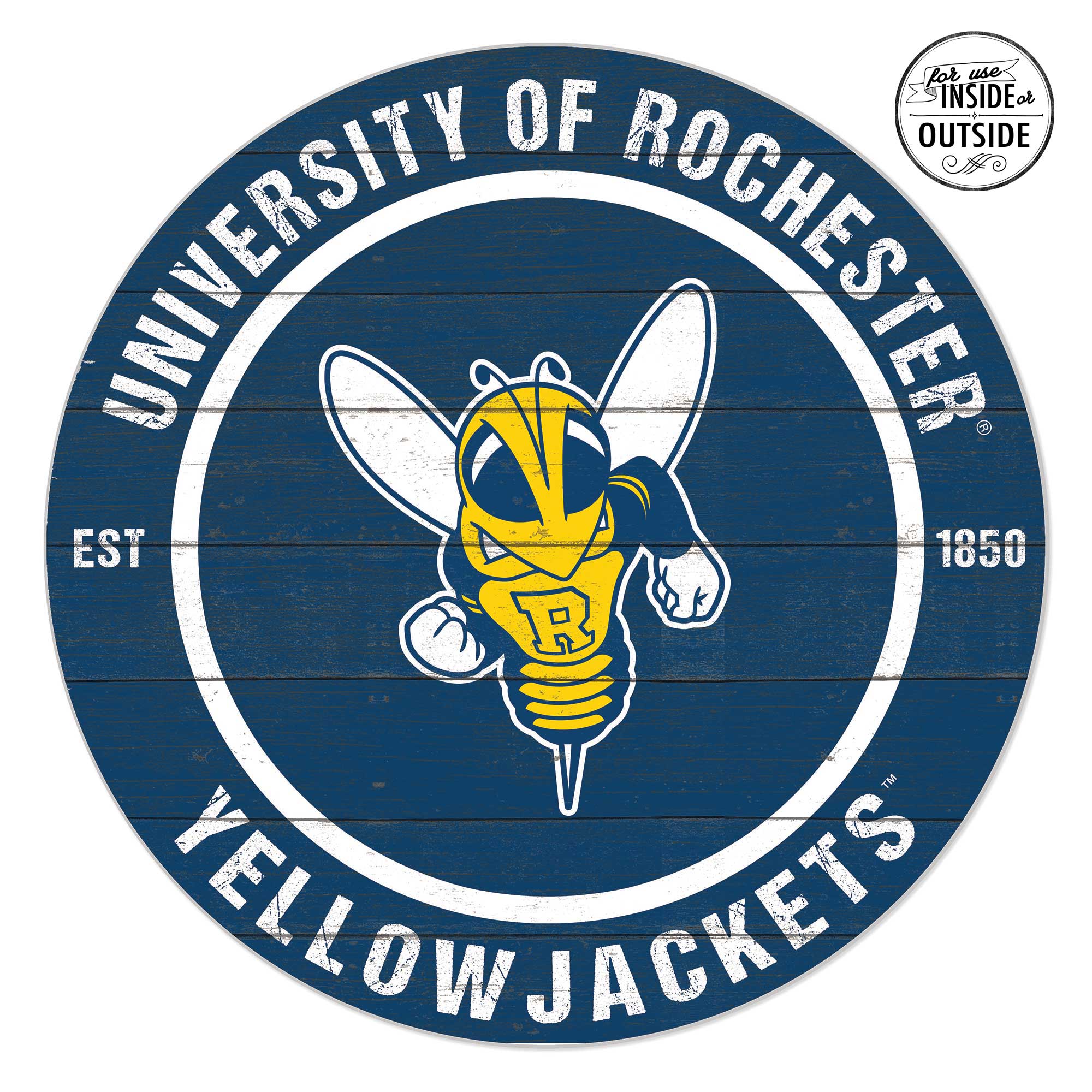 Rochester Yellow Jackets 20" x 20" Indoor/Outdoor Circle Sign