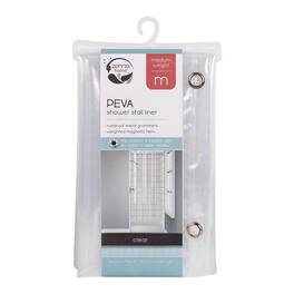 Zenna Home - 78 in. H X 54 in. W Solid Stall Liner PEVA - Clear