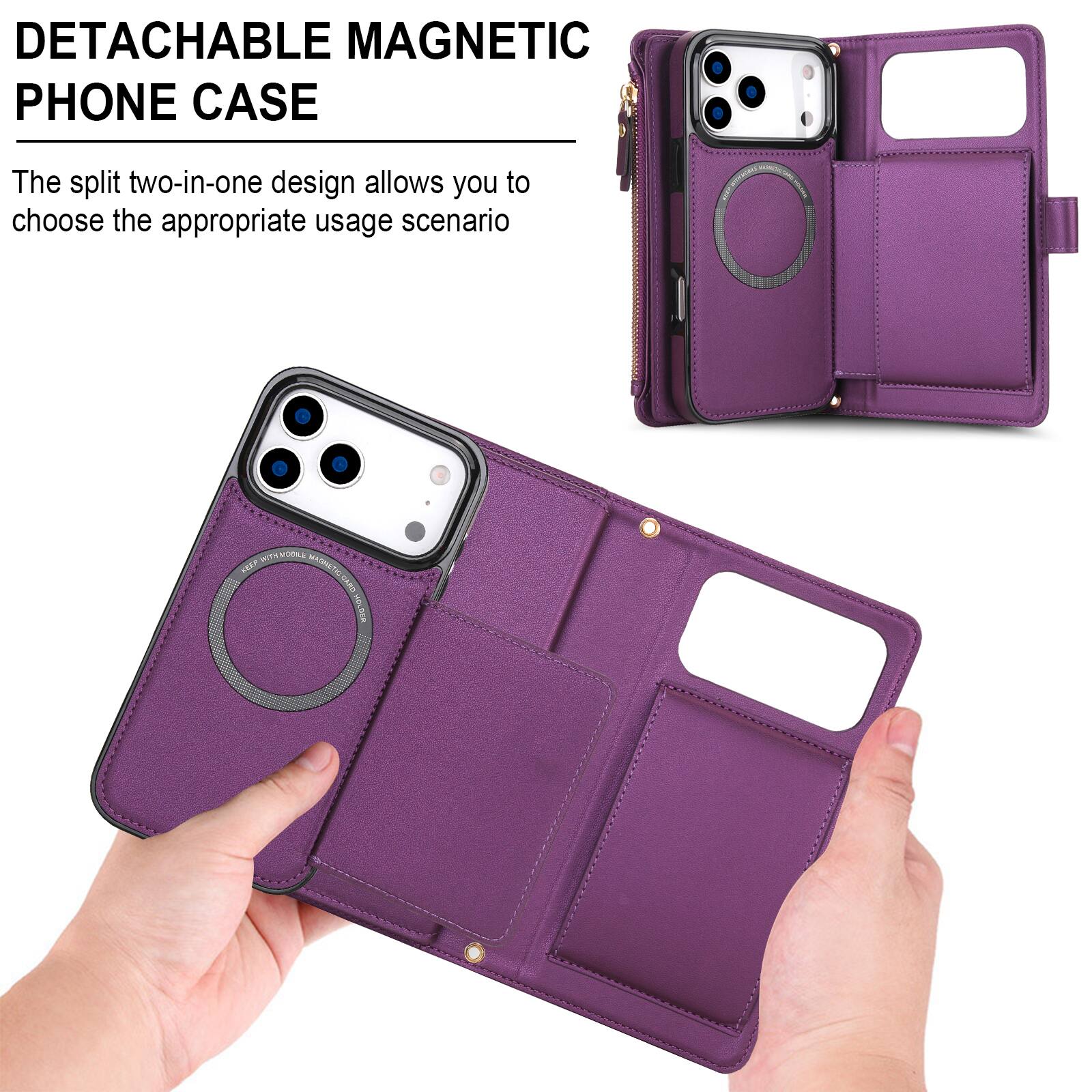DETACHABLE MAGNETIC PHONE CASE

The split two-in-one design allows you to choose the appropriate usage scenario

WITH WOOL KEEP MAGNETIC CARD HOLDER