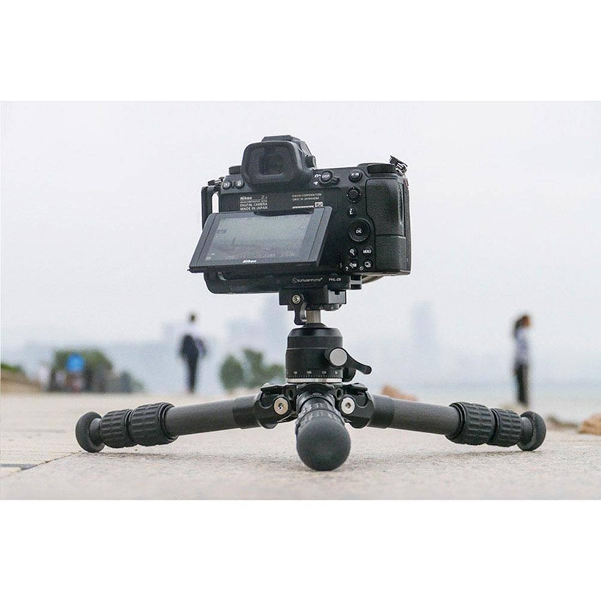 Alt View 3. SunwayFoto - SunwayFoto T1C30N Mini 3-Section Carbon Fiber Tripod.