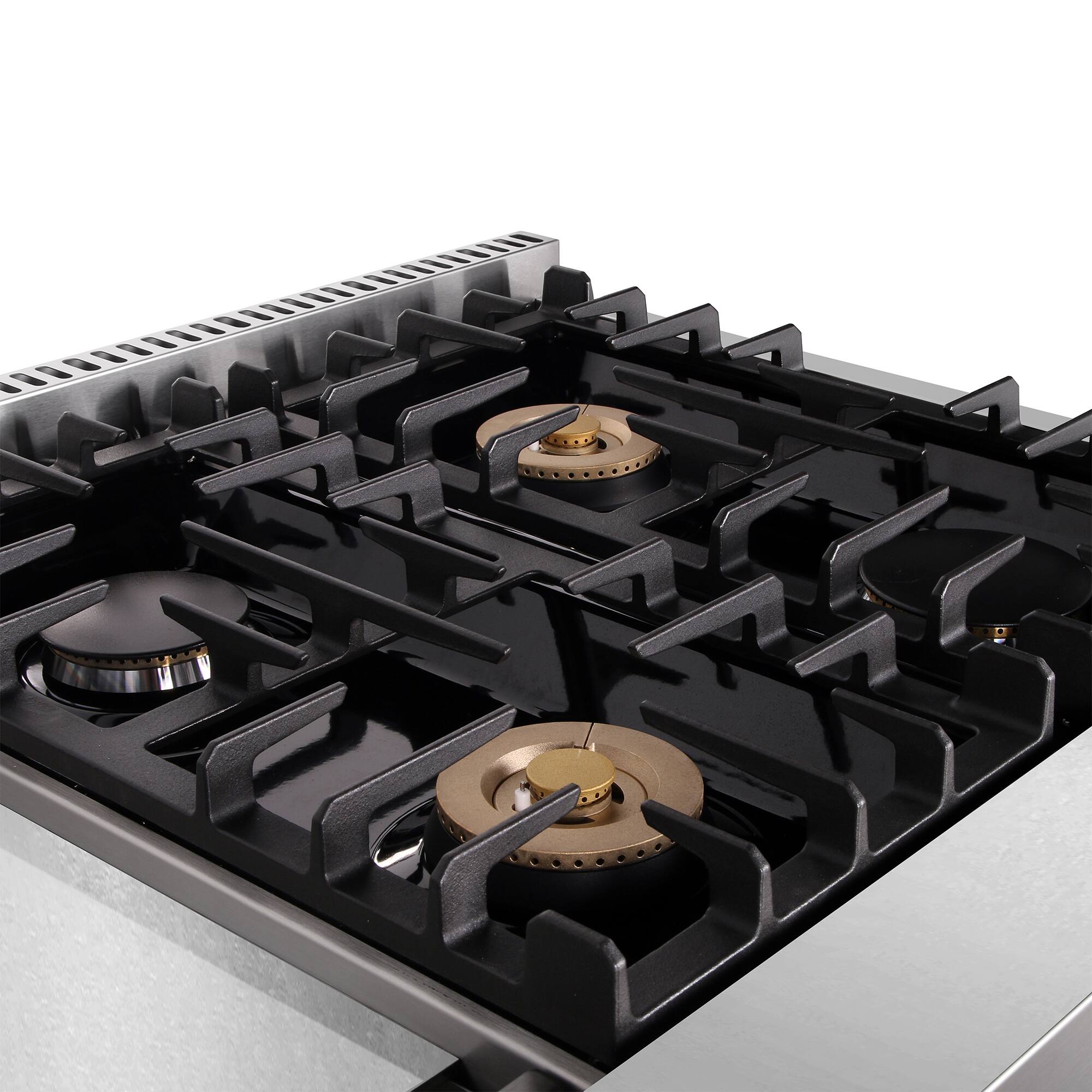 Alt View 3. COSMO - COS-DFRL486GK 48 in. Lumin Collection 6.7 cu. ft. Double Oven Dual Fuel Range with 6 Sealed Burners, Rapid Convection - Stainless Steel.