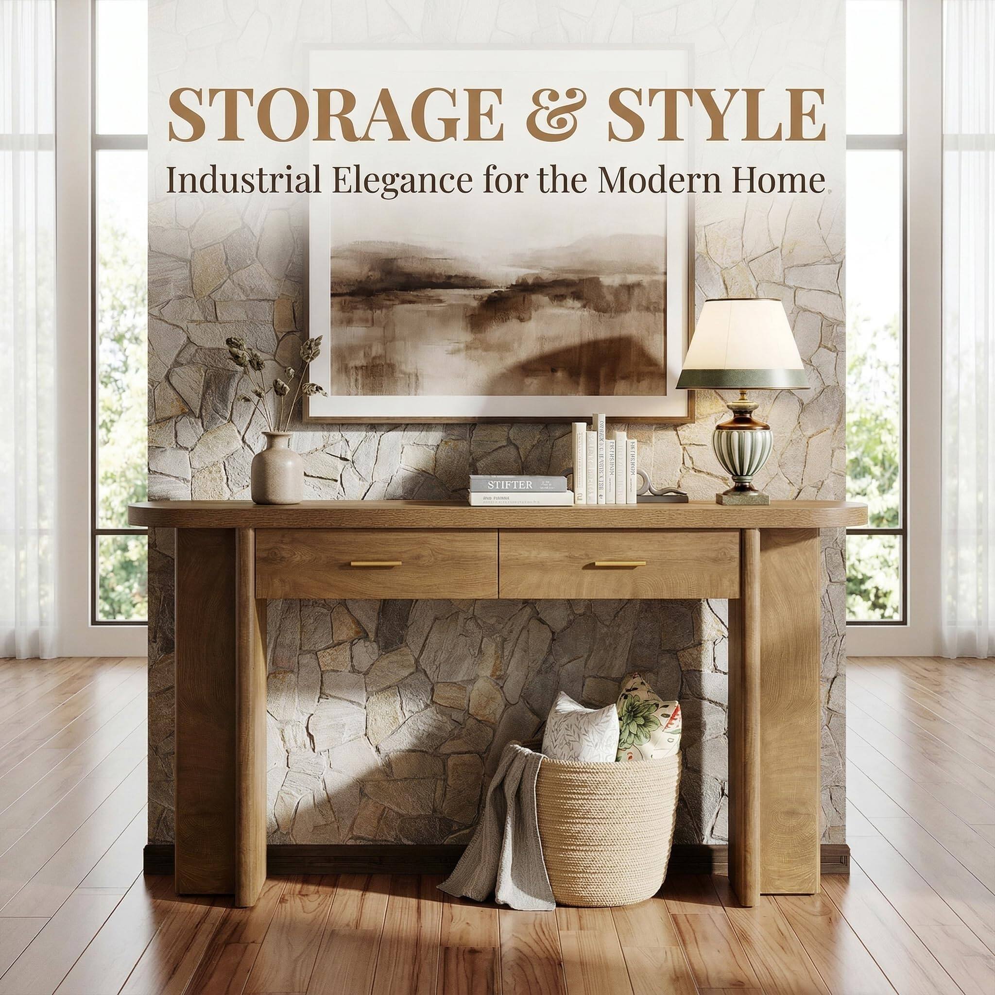 STORAGE & STYLE  
Industrial Elegance for the Modern Home