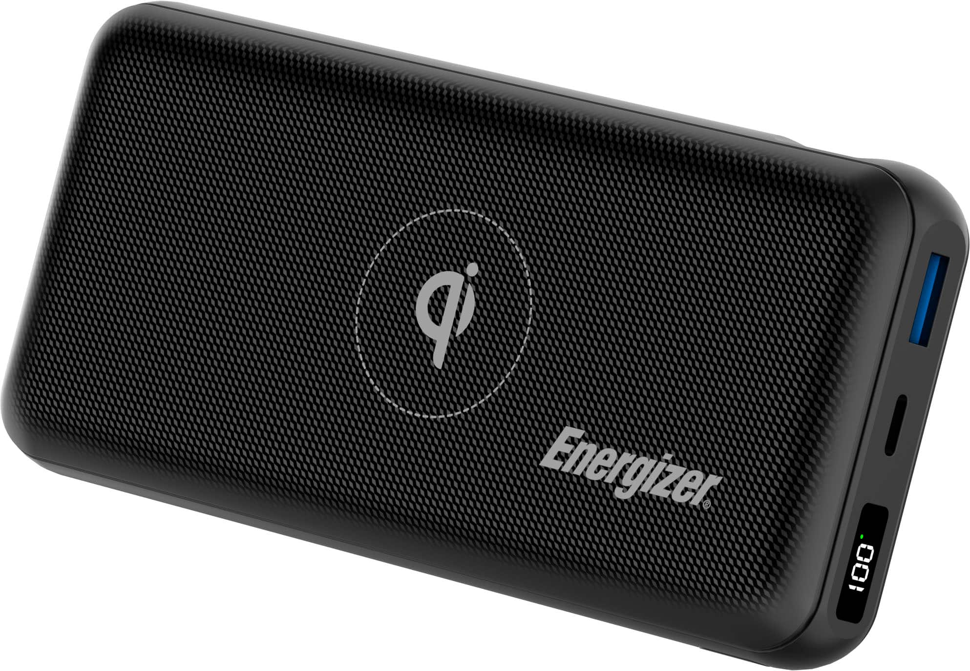 Alt View 16. Energizer - Ultimate Lithium 20,000 mAh 20W USB-C PD & 15W Qi Wireless 4-Port Portable Battery Charger Power Bank with LCD Display - Black.
