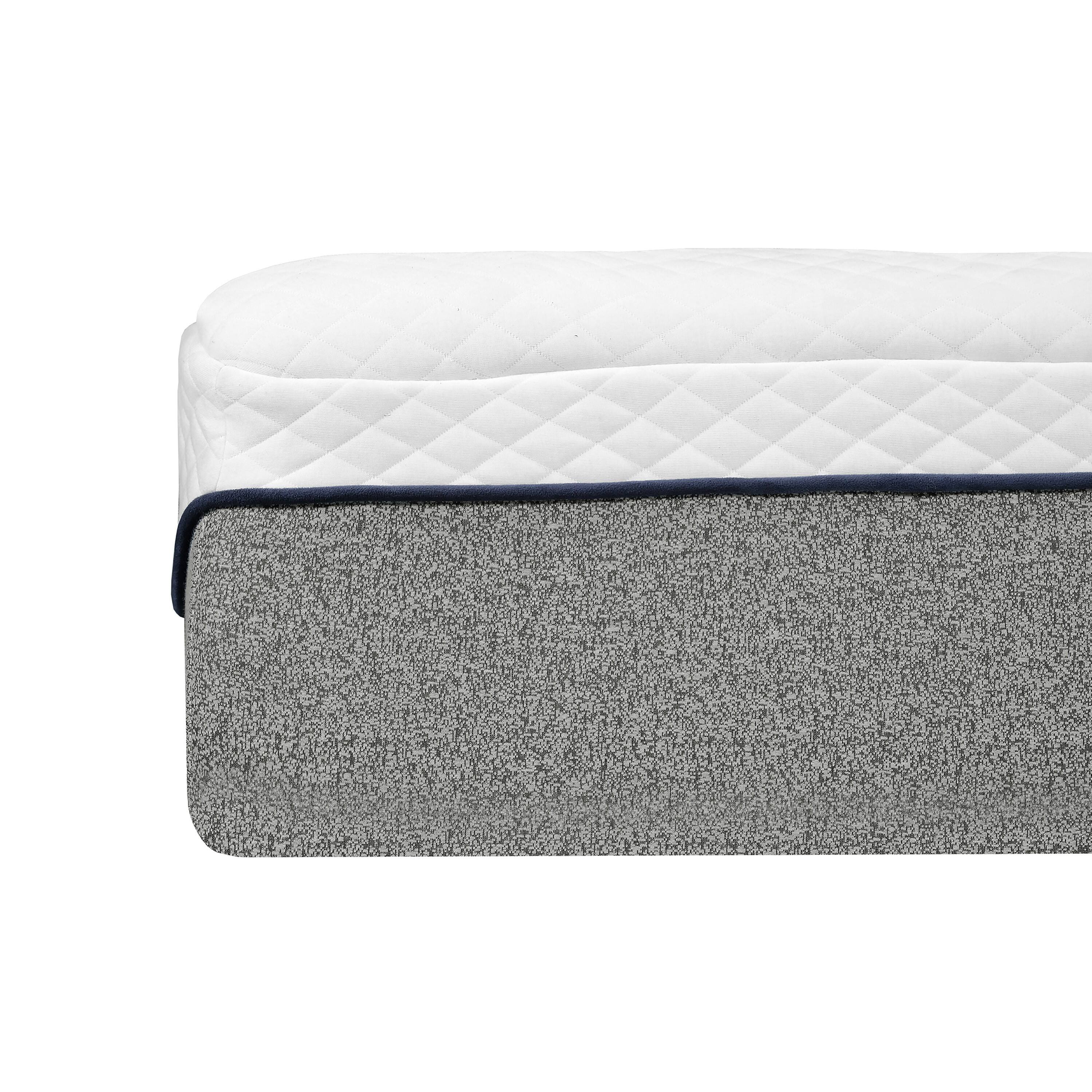 Back. Manhattan Lane - Divy Queen Size 13 Inch Mattress, Cool Gel Memory Foam, Jacquard Cover - White, Gray.