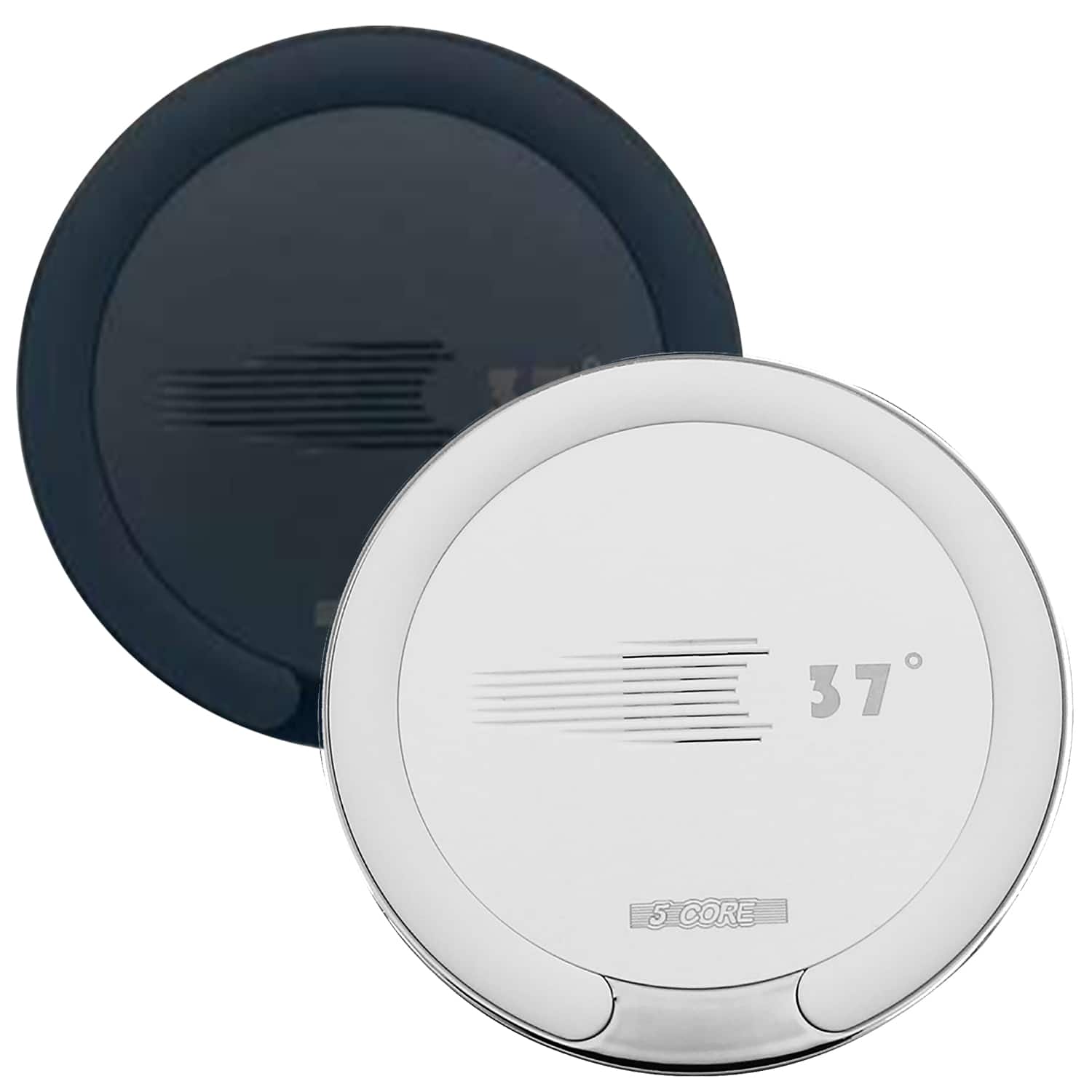 5 CORE - 5Core Wireless Phone Charging Pad 15W Qi-Certified Fast Charger Mat Cargador - White & Black