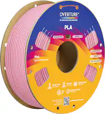 OVERTURE
3D PRINTING FOR EVERYONE
PLA
Pink
Batch VC01DA0443
FILAMENT WEIGHT
1 kg
DIAMETER
1.75mm ± 0.02mm
EMPTY SPOOL WEIGHT
-142g
NOZZLE TEMP.
190 - 230 °C
BED TEMP.
35 - 60 °C
PRINTING SPEED
<300 mm/s
FAN
On
DRYING SETTINGS
55 °C/6h
Scan to Download Print Profile and Instruction
profile.overture3d.com