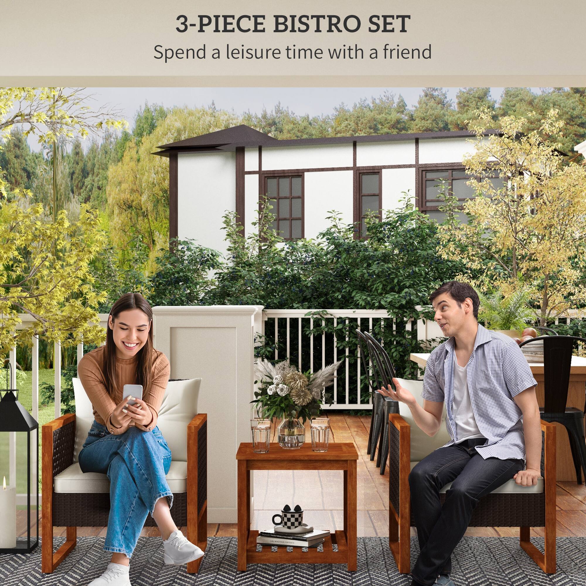 3-PIECE BISTRO SET  
Spend a leisure time with a friend