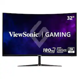 ViewSonic - VX3218C-2K 32" LCD QHD FreeSync Premium Gaming Monitor (HDMI and DisplayPort) - Black