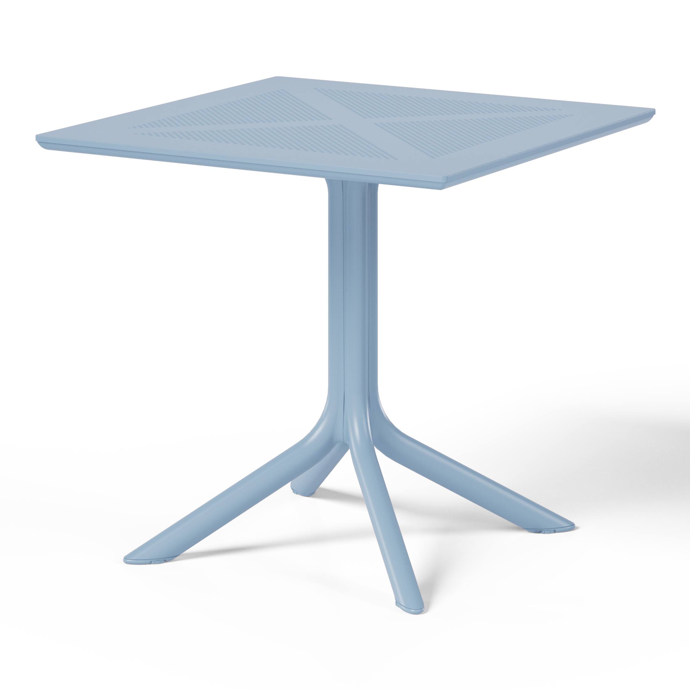 Left. WestinTrends - WestinTrends Playa 31.5" Square Plastic Outdoor Patio Dining Table for 4 - French Blue.