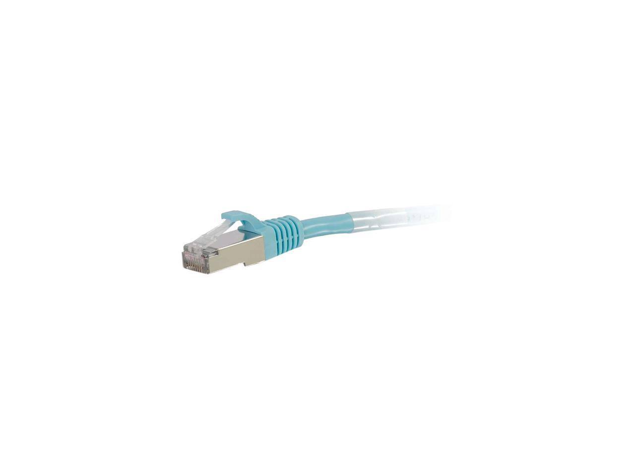 Alt View 1. Cables to Go - C2G 8ft Cat6a Snagless Shielded (STP) Network Patch Cable, Aqua, RJ-45 Male, 10GBase-T.