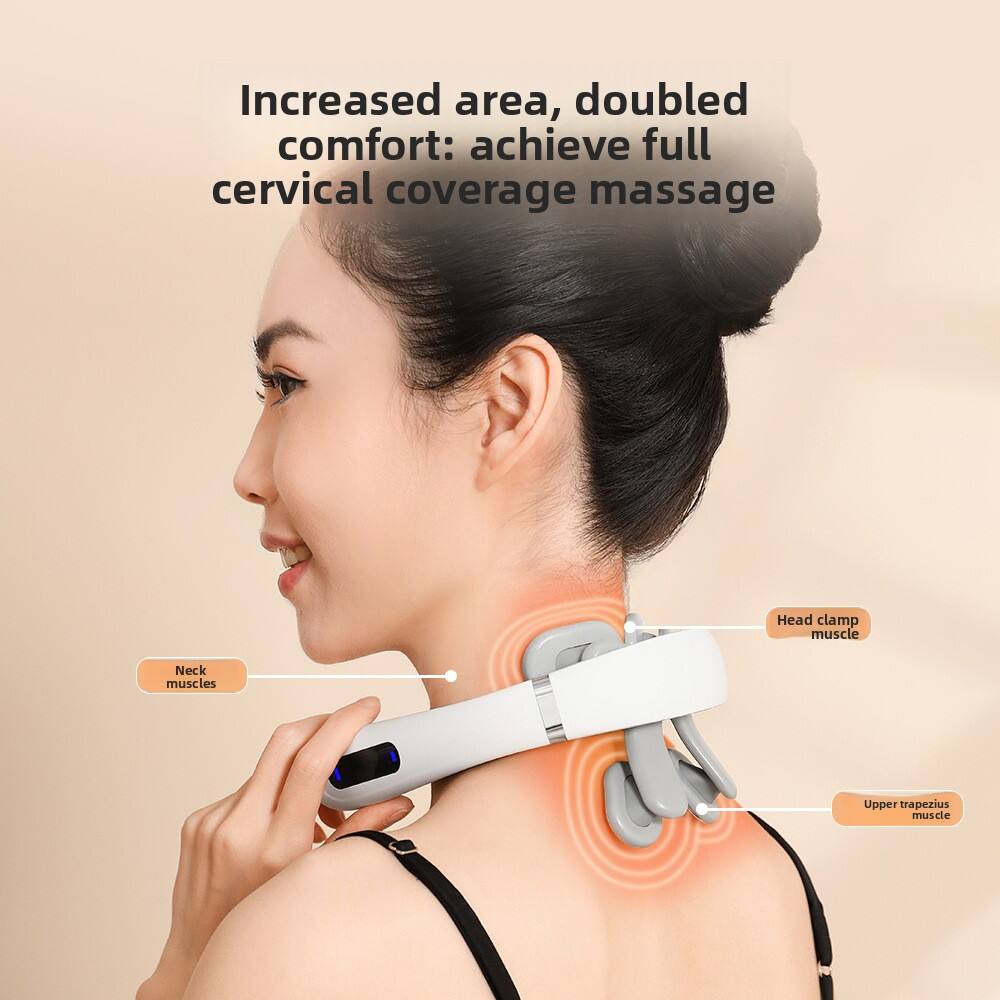 Increased area, doubled comfort: achieve full cervical coverage massage

- Neck muscles
- Head clamp muscle
- Upper trapezius muscle