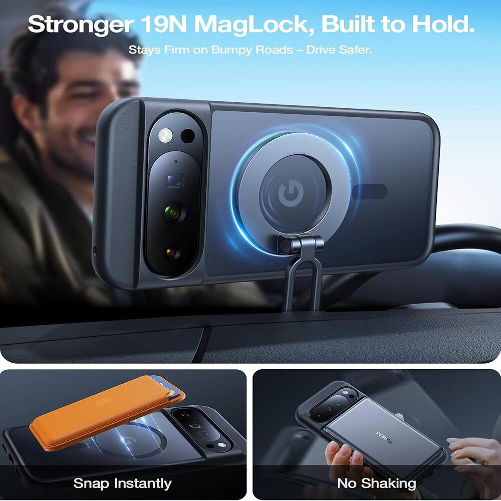 Stronger 19N MagLock, Built to Hold.  
Stays Firm on Bumpy Roads – Drive Safer.  

Snap Instantly  

No Shaking