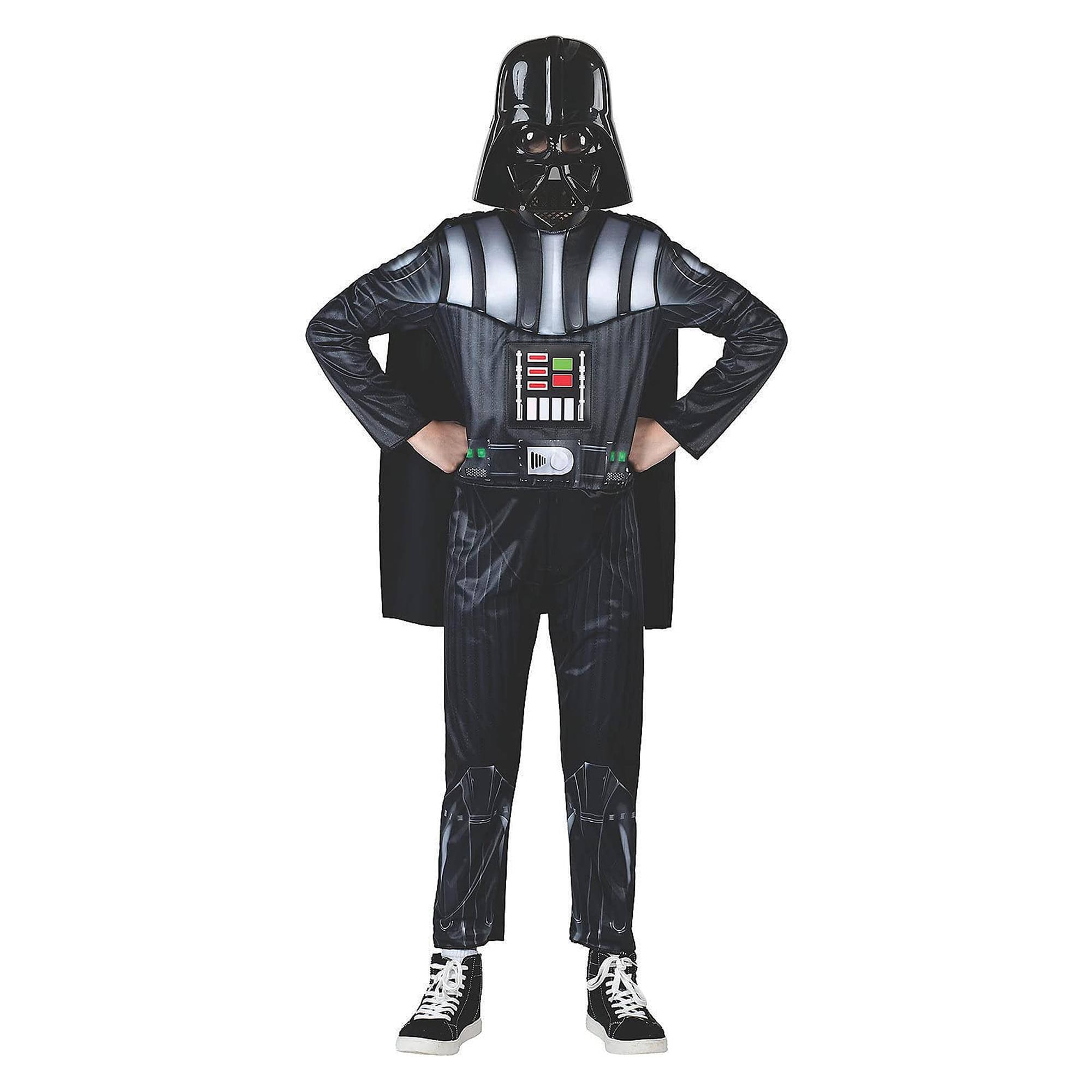 Front. Jazwares - Star Wars Darth Vader Light Up Child Costume | Large - Black.