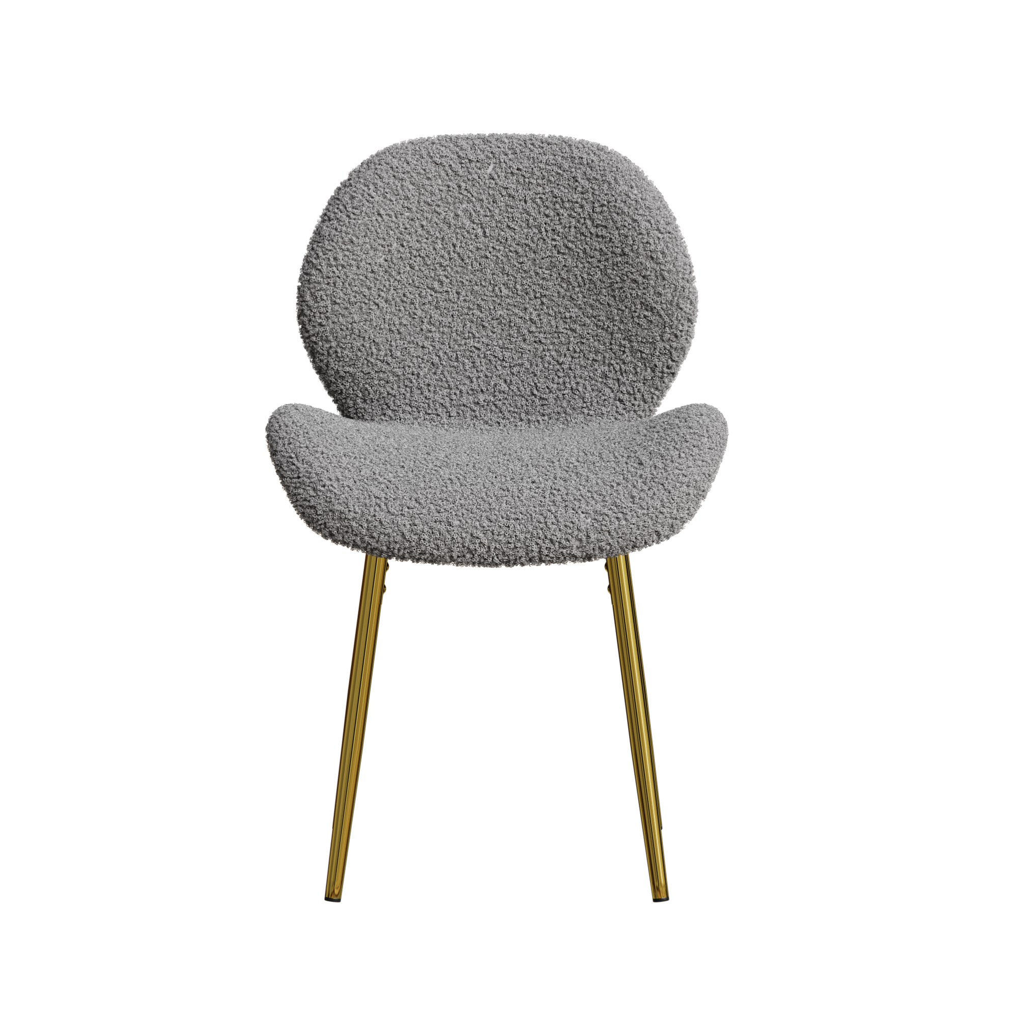 Alt View 2. GOODSILO - Set of 2 Modern Velvet Dining Chairs with Sturdy Metal Legs and Ergonomic Backrest - Grey.