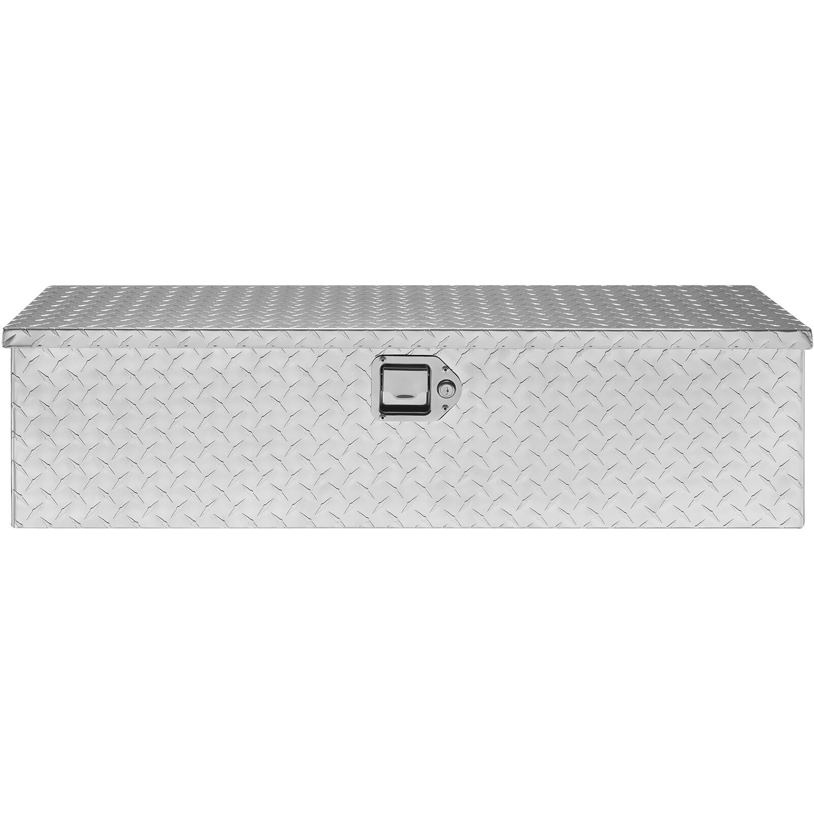 Alt View 5. VEVOR - Heavy Duty Aluminum Truck Bed Tool Box, Diamond Plate Tool Box with Side Handle and Lock Keys - Silver.