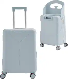 Circus Cirle - 20" Ride-on Luggage with Foldable Seat - Blue