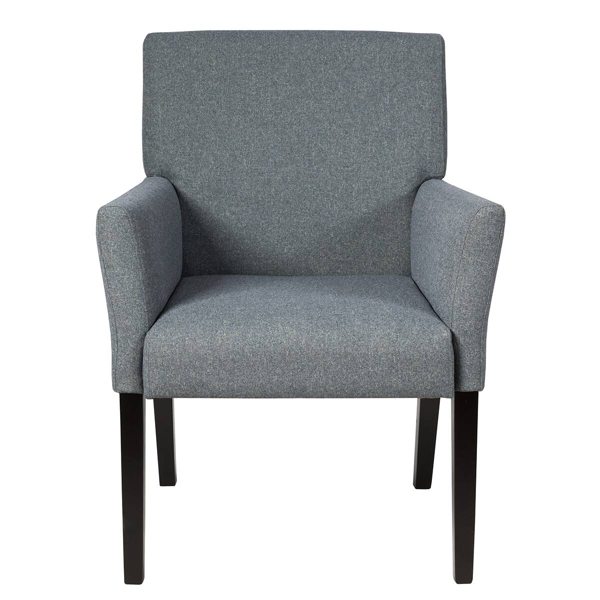 Alt View 7. Costway - Costway Executive Guest Chair Reception Arm Chair w/Rubber Wood Legs - Gray.