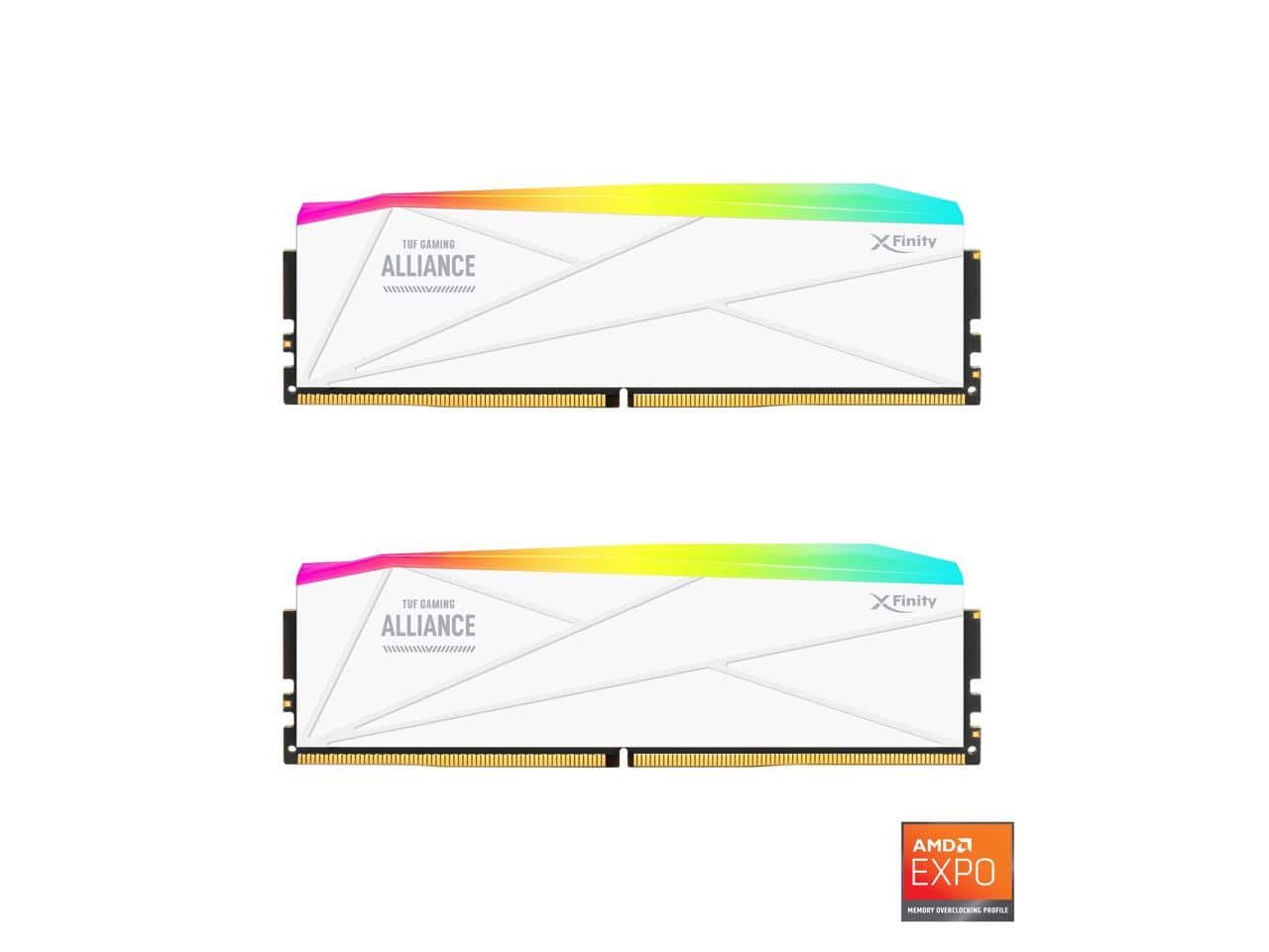 V-color - DDR5 TUF GAMING Manta XFinity 64GB 6400MHz CL32 RGB RAM (GTMXFAL3264832WWK) - White